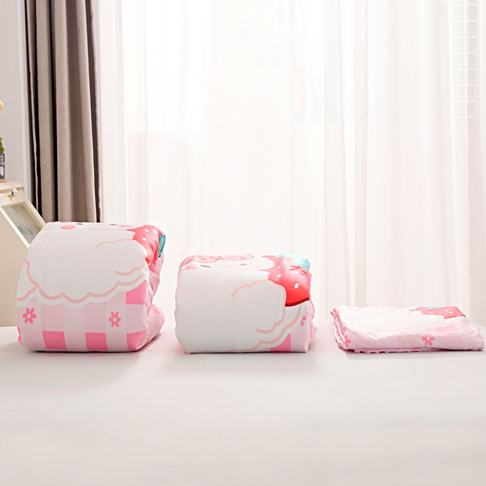 91家纺网 家纺一手货源 找家纺 萌宝家纺 2025新款可拆洗A类儿童豆豆绒大豆冬被儿童婴儿绒春秋被安抚被被子被芯 组合图仅做展示不可下单