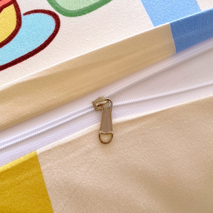 91家纺网 家纺一手货源 找家纺 雨彤家纺 2025新款小清新斜纹印花双人枕套 小神龙