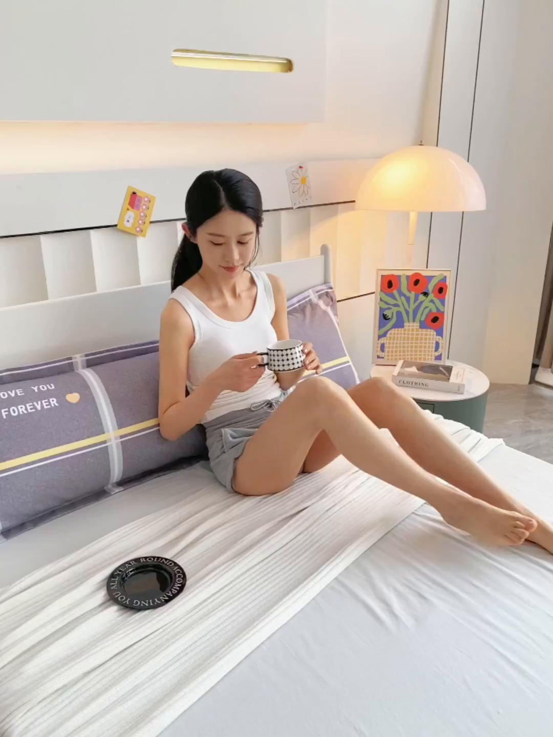 91家纺网 家纺一手货源 找家纺 雨彤家纺 2025新款小清新斜纹印花双人枕套 都市漫想