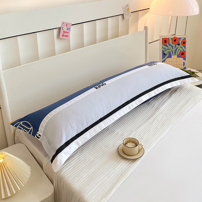 91家纺网 家纺一手货源 找家纺 雨彤家纺 2025新款小清新斜纹印花双人枕套 英伦风