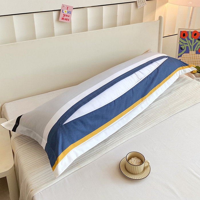 91家纺网 家纺一手货源 找家纺 雨彤家纺 2025新款小清新斜纹印花双人枕套 英伦风