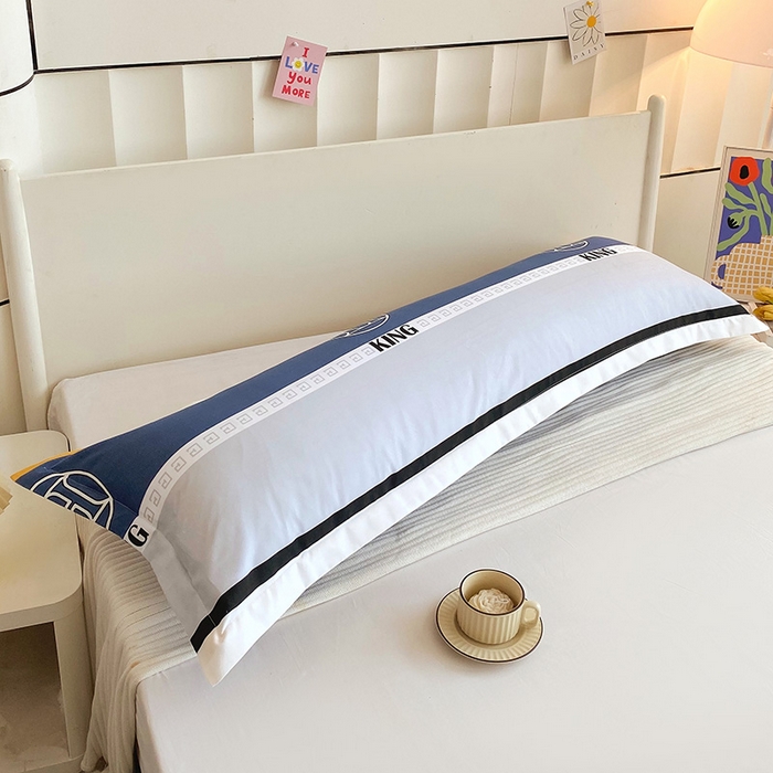 91家纺网 家纺一手货源 找家纺 雨彤家纺 2025新款小清新斜纹印花双人枕套 英伦风