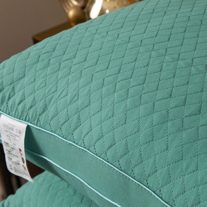 91家纺网 家纺一手货源 找家纺 永乐枕芯 2025新款艾草纤维热熔枕立体可水洗不变形枕芯 绿色艾草 48x74cm/只