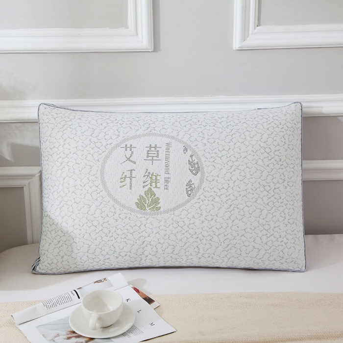 91家纺网 家纺一手货源 找家纺 永乐枕芯 2025新款艾草纤维热熔枕立体可水洗不变形枕芯 白色艾草 48x74cm/只