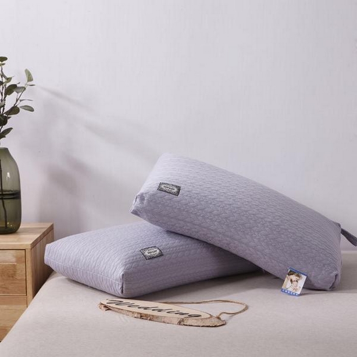 91家纺网 家纺一手货源 找家纺 永乐枕芯 2025新款艾草纤维热熔枕立体可水洗不变形枕芯 灰蓝 48x74cm/只