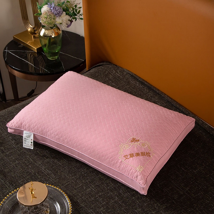 91家纺网 家纺一手货源 找家纺 永乐枕芯 2025新款艾草纤维热熔枕立体可水洗不变形枕芯 玉色艾草 48x74cm/对