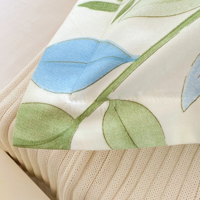 91家纺网 家纺一手货源 找家纺 雨彤家纺 2025新款小清新斜纹印花双人枕套 鹊桥花卉