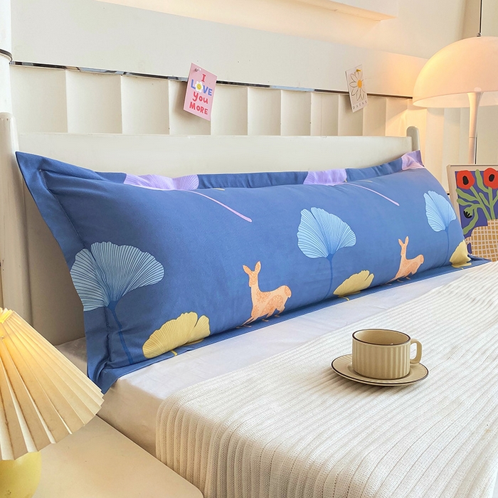 91家纺网 家纺一手货源 找家纺 雨彤家纺 2025新款小清新斜纹印花双人枕套 精灵鹿