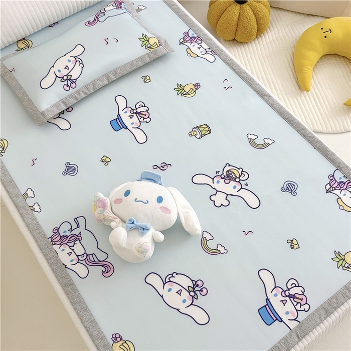 91家纺网 家纺一手货源 找家纺 萌宝家纺 2025新款三丽鸥凉感丝夏被凉席三件套幼儿园小学生宿舍系列 大耳狗