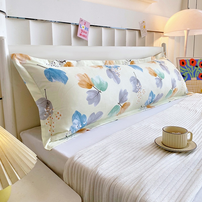 91家纺网 家纺一手货源 找家纺 雨彤家纺 2025新款小清新斜纹印花双人枕套 泽如梨花