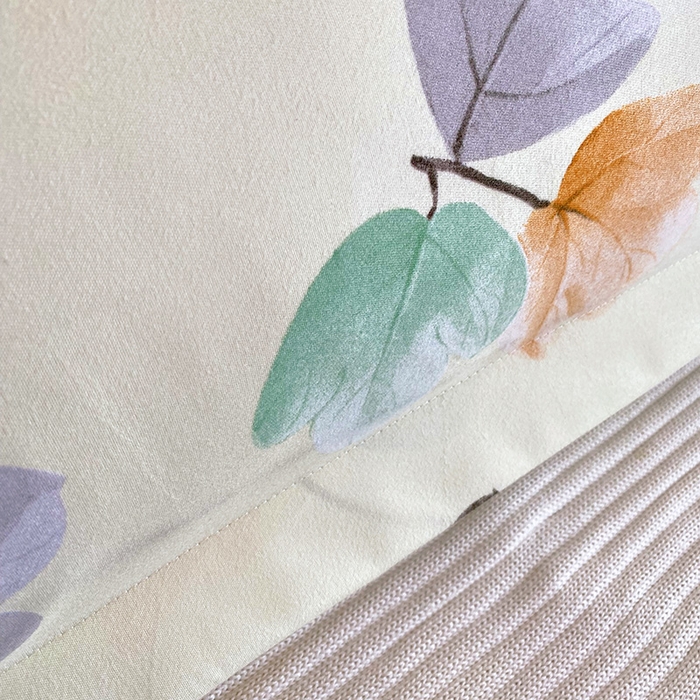 91家纺网 家纺一手货源 找家纺 雨彤家纺 2025新款小清新斜纹印花双人枕套 泽如梨花