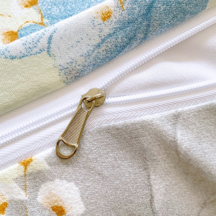 91家纺网 家纺一手货源 找家纺 雨彤家纺 2025新款小清新斜纹印花双人枕套 泽如梨花