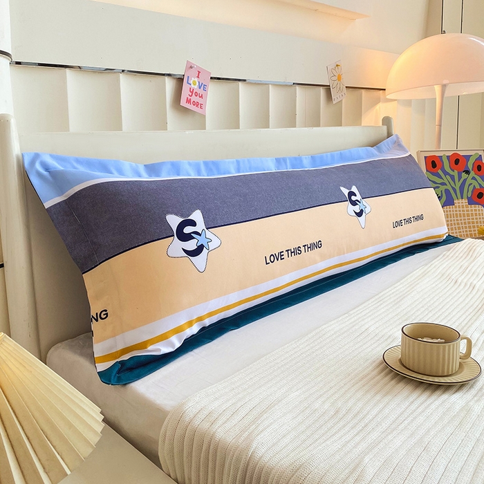 91家纺网 家纺一手货源 找家纺 雨彤家纺 2025新款小清新斜纹印花双人枕套 西雅图