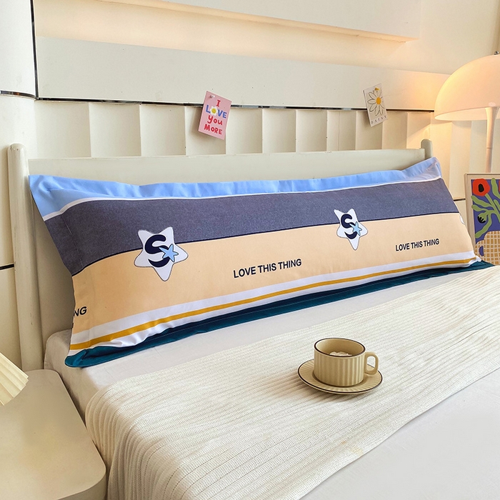 91家纺网 家纺一手货源 找家纺 雨彤家纺 2025新款小清新斜纹印花双人枕套 西雅图