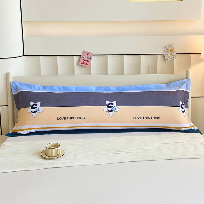 91家纺网 家纺一手货源 找家纺 雨彤家纺 2025新款小清新斜纹印花双人枕套 西雅图