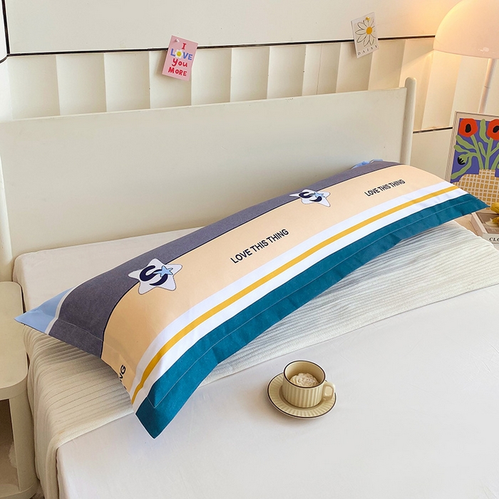 91家纺网 家纺一手货源 找家纺 雨彤家纺 2025新款小清新斜纹印花双人枕套 西雅图