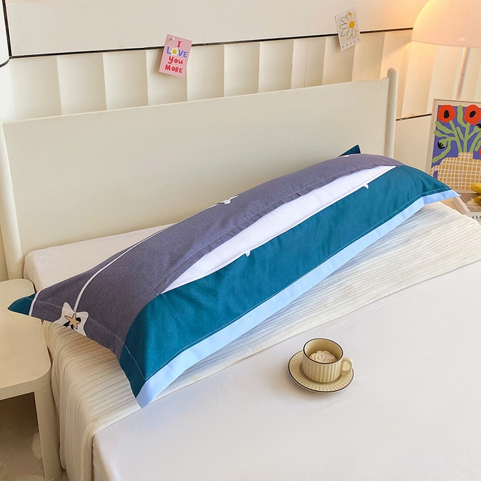 91家纺网 家纺一手货源 找家纺 雨彤家纺 2025新款小清新斜纹印花双人枕套 西雅图