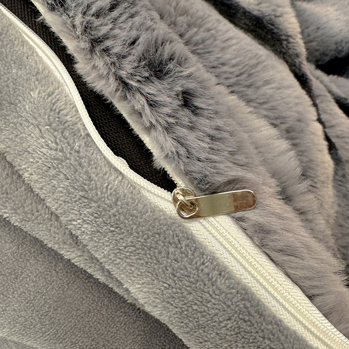 91家纺网 家纺一手货源 找家纺 唐人居 2025新款兔毛绒牛奶绒四件套--条纹 条纹-深灰