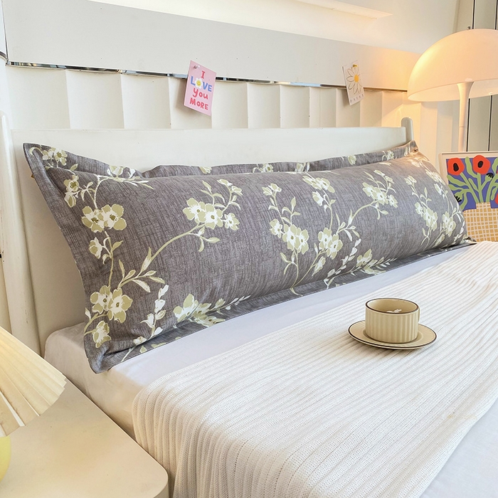 91家纺网 家纺一手货源 找家纺 雨彤家纺 2025新款小清新斜纹印花双人枕套 浅忆时光