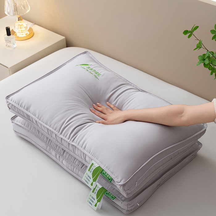 91家纺网 家纺一手货源 找家纺 小米枕芯 2025新款简约纯色舒适枕头枕芯 灰色