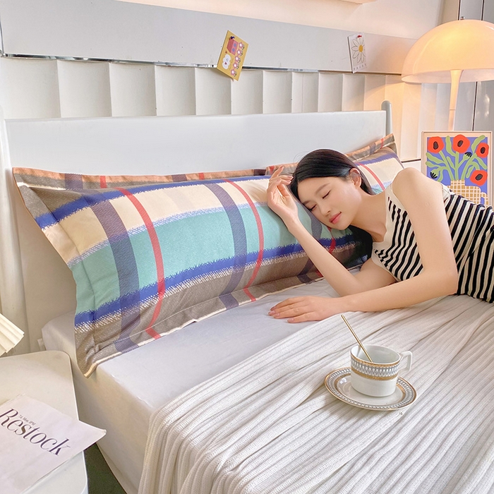 91家纺网 家纺一手货源 找家纺 雨彤家纺 2025新款小清新斜纹印花双人枕套 欧蓓拉