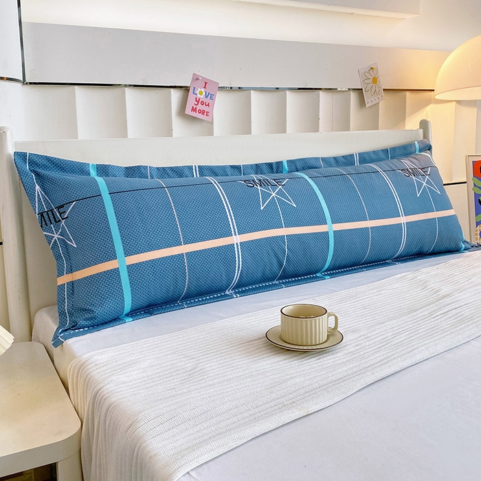 91家纺网 家纺一手货源 找家纺 雨彤家纺 2025新款小清新斜纹印花双人枕套 星光