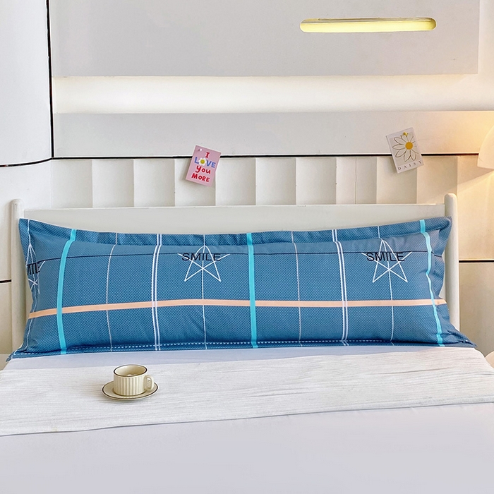 91家纺网 家纺一手货源 找家纺 雨彤家纺 2025新款小清新斜纹印花双人枕套 星光