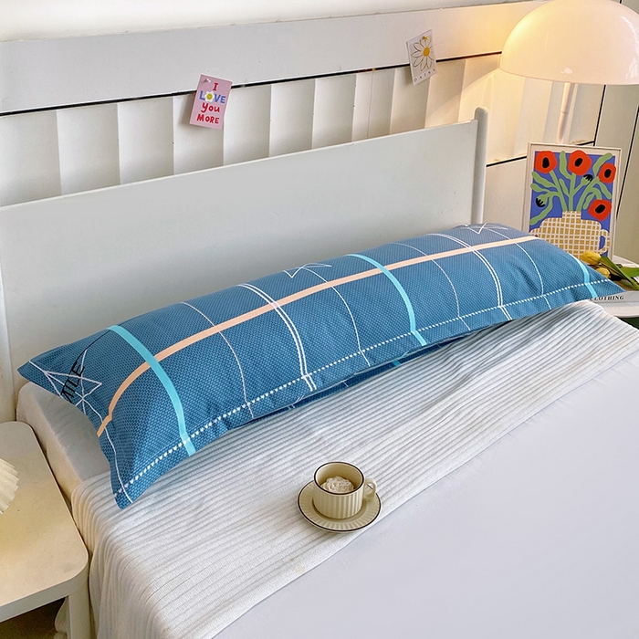 91家纺网 家纺一手货源 找家纺 雨彤家纺 2025新款小清新斜纹印花双人枕套 星光