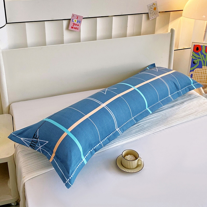 91家纺网 家纺一手货源 找家纺 雨彤家纺 2025新款小清新斜纹印花双人枕套 星光