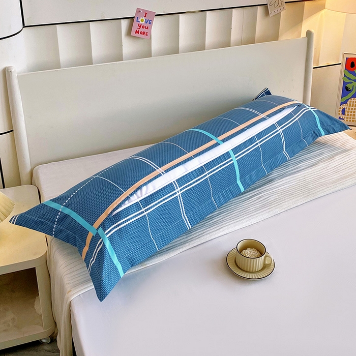 91家纺网 家纺一手货源 找家纺 雨彤家纺 2025新款小清新斜纹印花双人枕套 星光