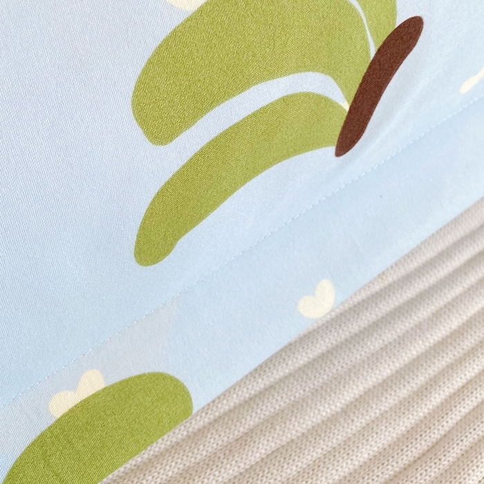 91家纺网 家纺一手货源 找家纺 雨彤家纺 2025新款小清新斜纹印花双人枕套 香蕉派