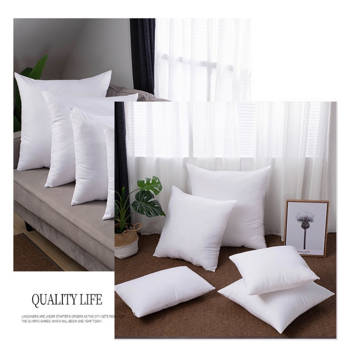 91家纺网 家纺一手货源 找家纺 永乐枕芯 2025新款超柔磨毛靠垫抱枕方枕头枕腰枕靠枕 白色 45x45cm/只