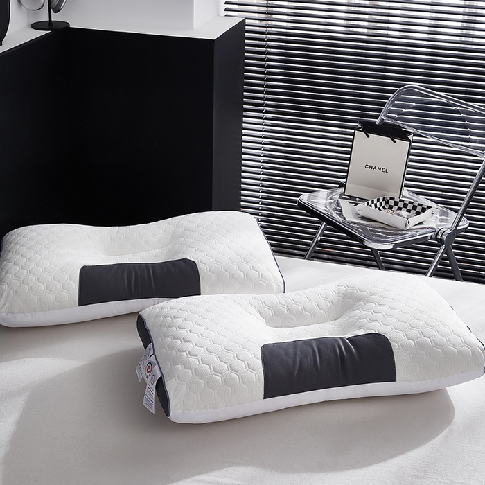 91家纺网 家纺一手货源 找家纺 永乐枕芯 2025新款大豆乳胶护颈3D枕 枕头枕芯 灰色