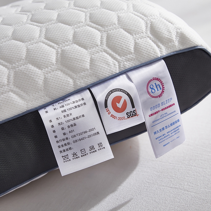 91家纺网 家纺一手货源 找家纺 永乐枕芯 2025新款大豆乳胶护颈3D枕 枕头枕芯 灰色