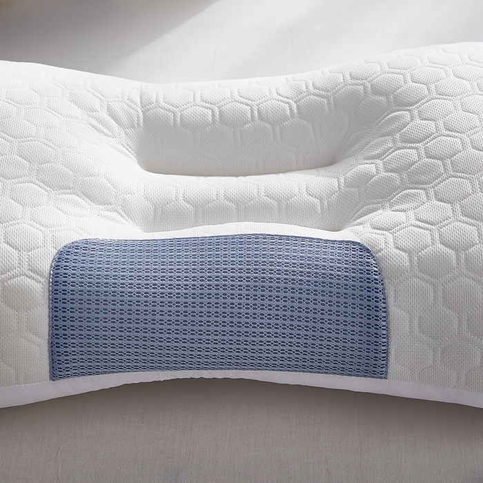 91家纺网 家纺一手货源 找家纺 永乐枕芯 2025新款大豆乳胶护颈3D枕 枕头枕芯 蓝色