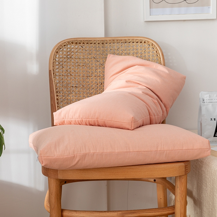 91家纺网 家纺一手货源 找家纺 小米枕芯 2025新款水洗棉荞麦枕头枕芯 粉色