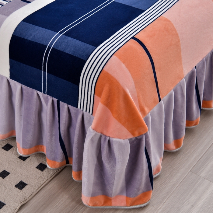 91家纺网 家纺一手货源 找家纺 芯诗曼2025新款8.5斤直播热款高克重牛奶绒法莱绒水晶金貂法莱绒四件套 格调生活