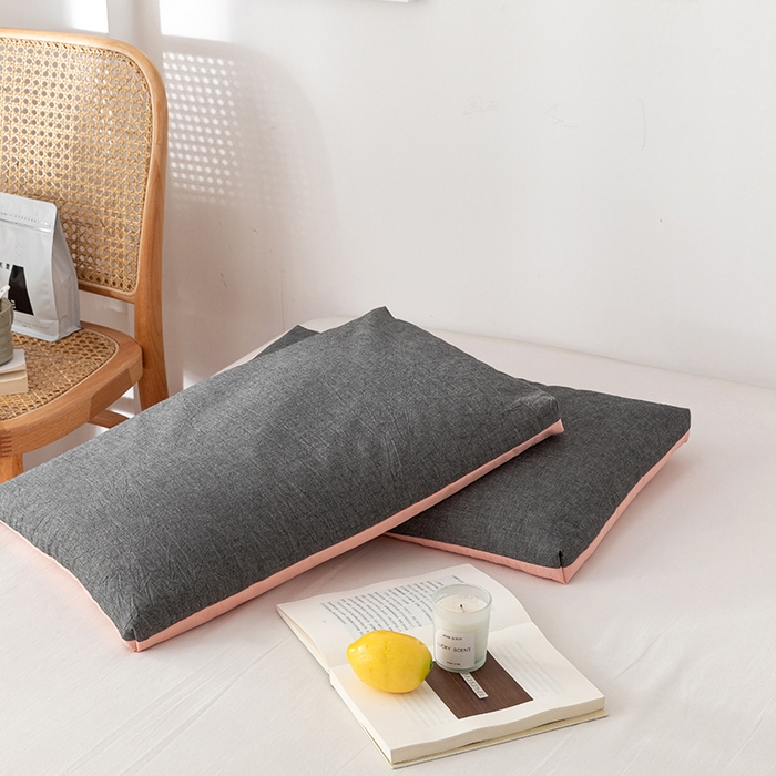 91家纺网 家纺一手货源 找家纺 小米枕芯 2025新款水洗棉荞麦枕头枕芯 灰色