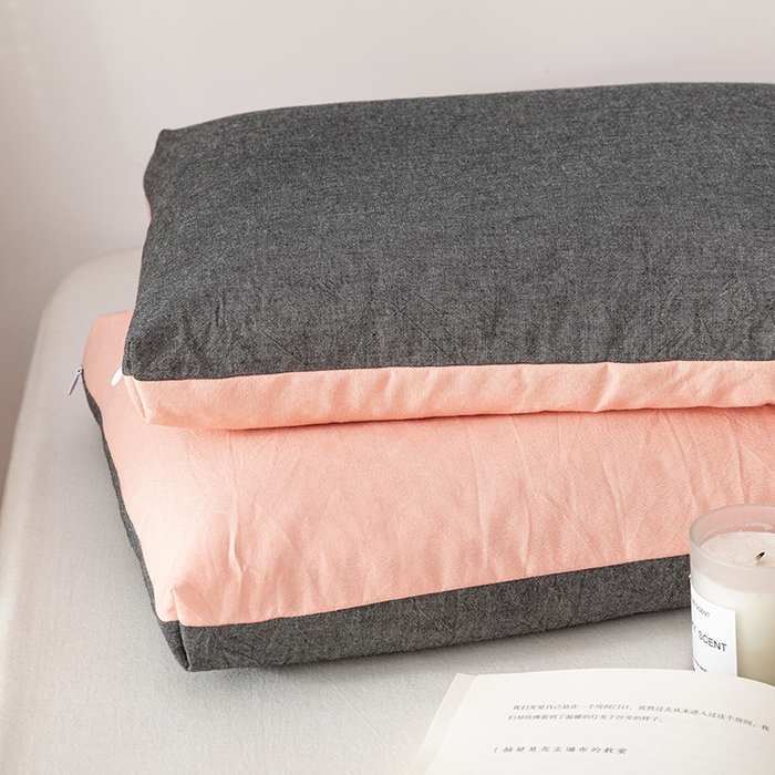 91家纺网 家纺一手货源 找家纺 小米枕芯 2025新款水洗棉荞麦枕头枕芯 灰色