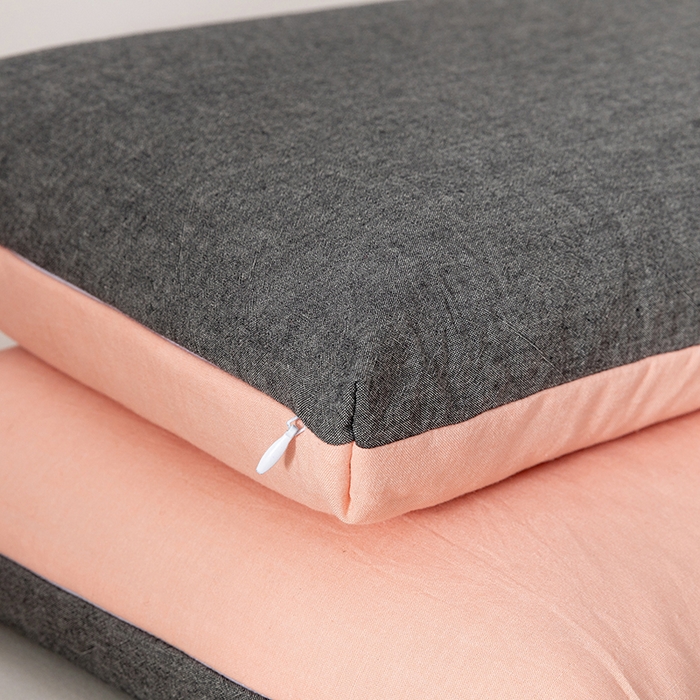 91家纺网 家纺一手货源 找家纺 小米枕芯 2025新款水洗棉荞麦枕头枕芯 灰色