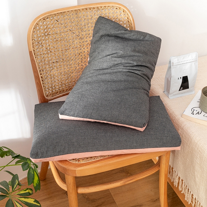 91家纺网 家纺一手货源 找家纺 小米枕芯 2025新款水洗棉荞麦枕头枕芯 灰色