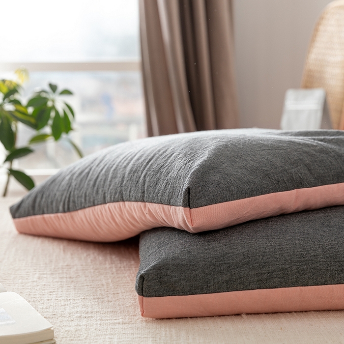 91家纺网 家纺一手货源 找家纺 小米枕芯 2025新款水洗棉荞麦枕头枕芯 灰色