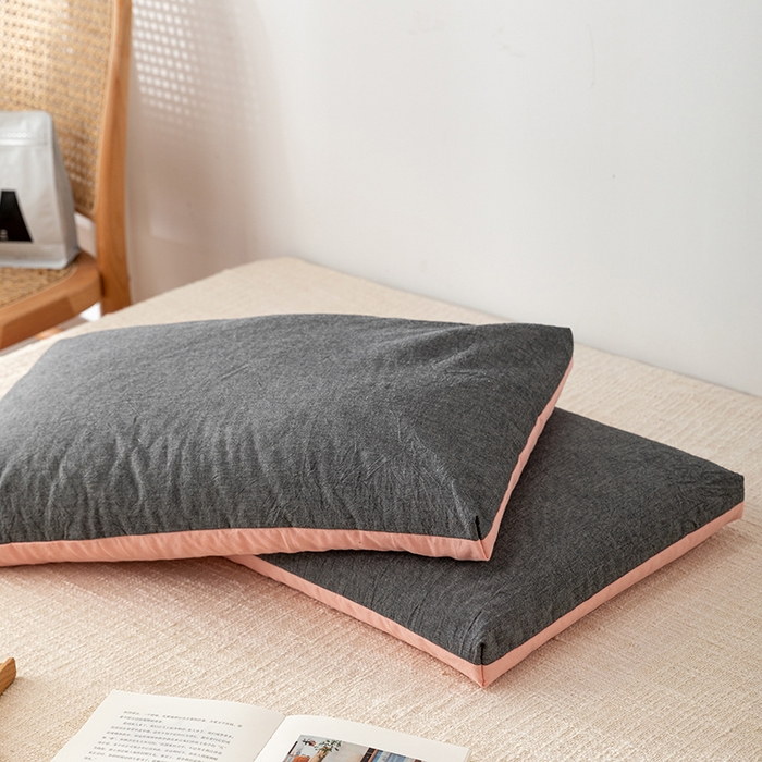 91家纺网 家纺一手货源 找家纺 小米枕芯 2025新款水洗棉荞麦枕头枕芯 灰色