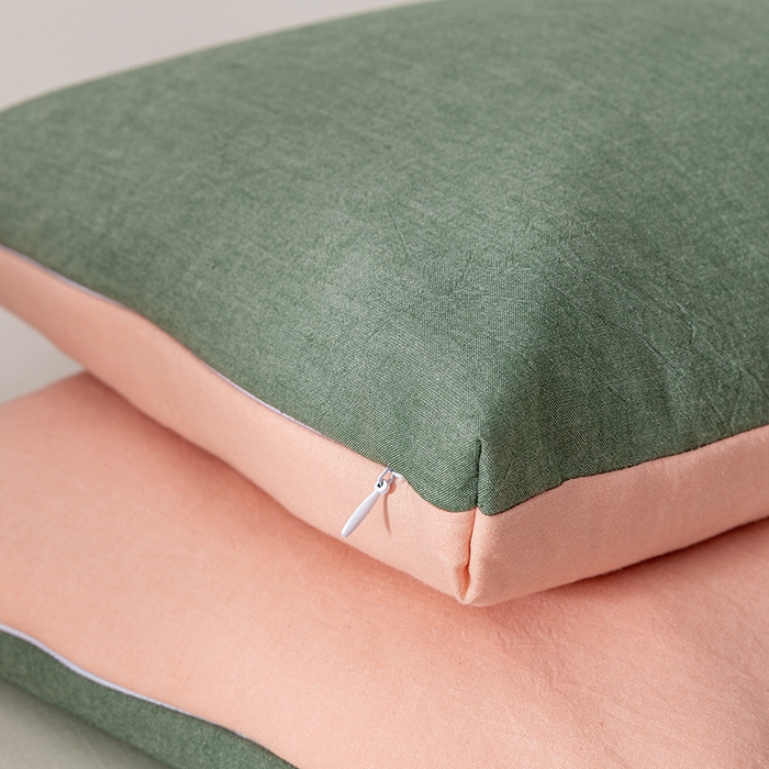 91家纺网 家纺一手货源 找家纺 小米枕芯 2025新款水洗棉荞麦枕头枕芯 绿色