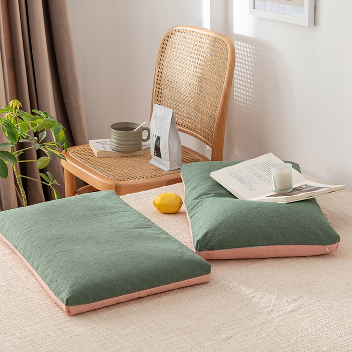 91家纺网 家纺一手货源 找家纺 小米枕芯 2025新款水洗棉荞麦枕头枕芯 绿色