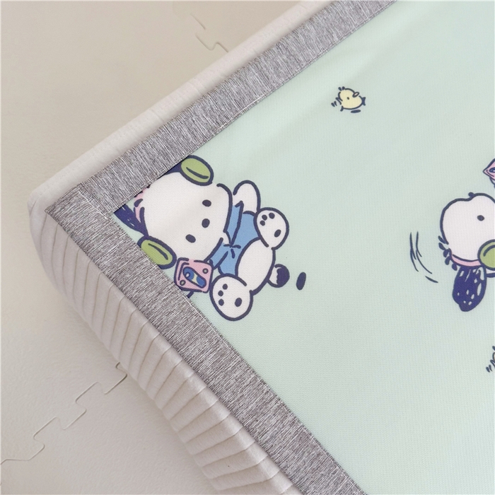 91家纺网 家纺一手货源 找家纺 萌宝家纺 2025新款三丽鸥凉感丝夏被凉席三件套幼儿园小学生宿舍系列 帕恰狗