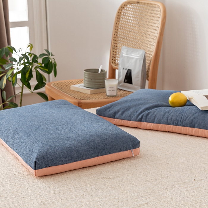 91家纺网 家纺一手货源 找家纺 小米枕芯 2025新款水洗棉荞麦枕头枕芯 牛仔蓝