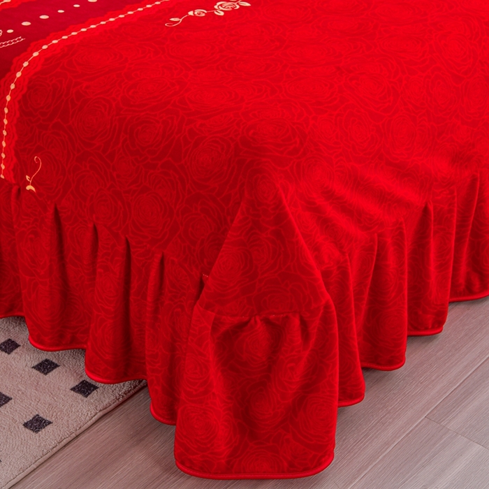 91家纺网 家纺一手货源 找家纺 芯诗曼2025新款8.5斤直播热款高克重牛奶绒法莱绒水晶金貂法莱绒四件套 今生缘