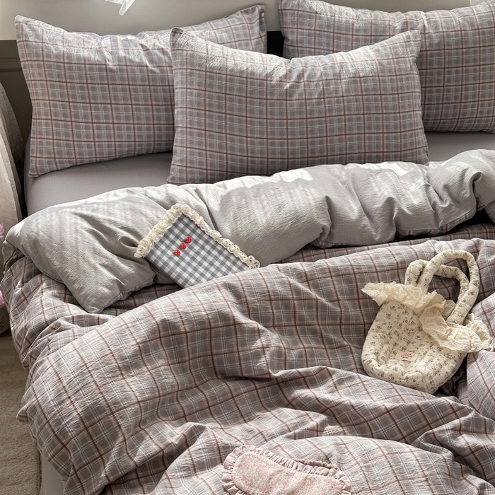 91家纺网 家纺一手货源 找家纺 丽美人家纺 2025新款【全尺寸不断货】高克重木棉提花双层纱四件套 QB布兰卡