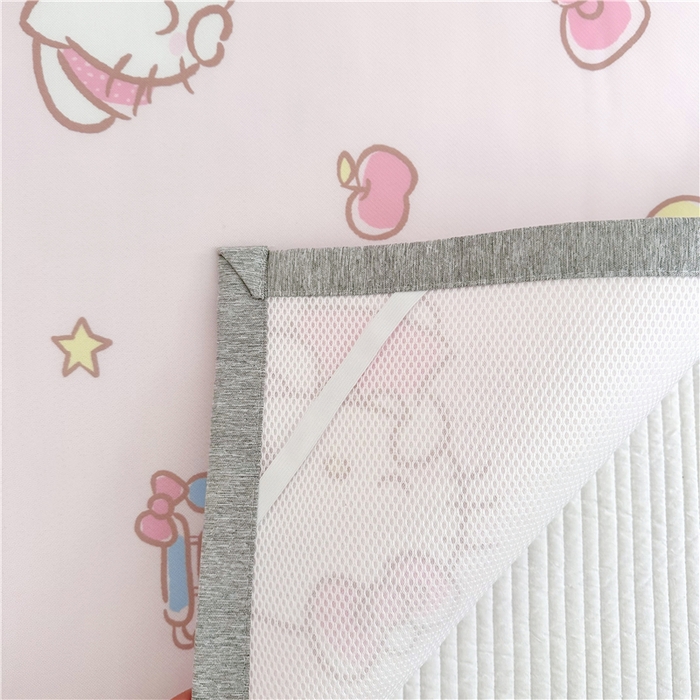91家纺网 家纺一手货源 找家纺 萌宝家纺 2025新款三丽鸥凉感丝夏被凉席三件套幼儿园小学生宿舍系列 KT-猫